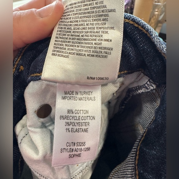 Agolde Blue Cropped Ankle Jeans Slim Fit - Picture 9 of 9